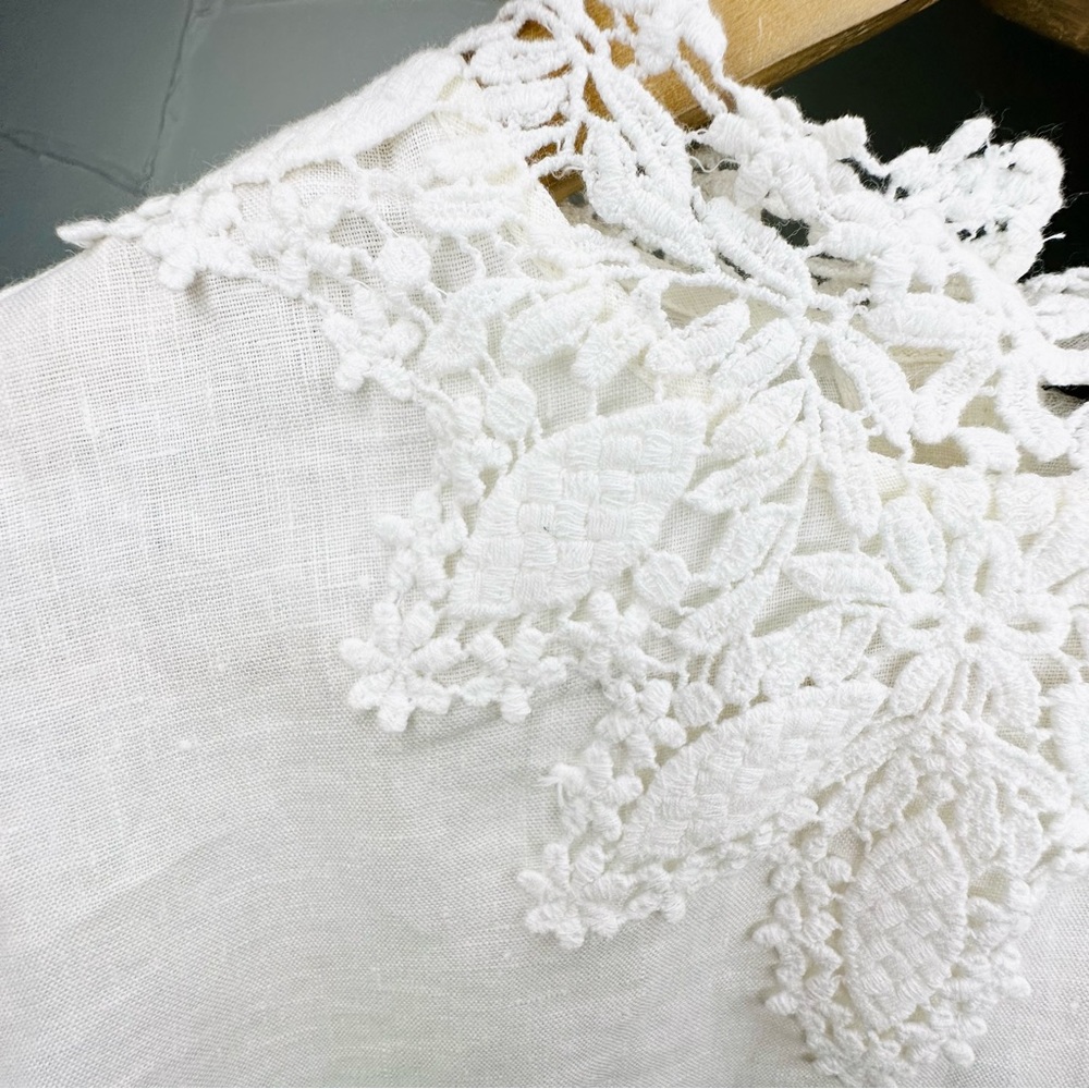 Zara Linen Crochet Top - Picture 12 of 16